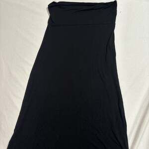 Free to Live Black Maxi Skirt Women’s Size Med Foldover Waist 39 Length